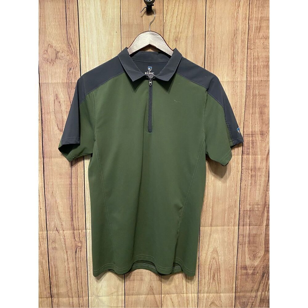 Men's Olive & Black Short Sleeve Polo